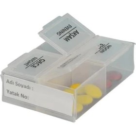 Resim Depozee 4 Öğün Günlük Hap Ilaç Saklama Taşıma Kutusu Ilaç Hatırlatıcı 