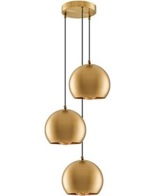 Resim Özcan Aydınlatma 108-1 Bronz 3lü Küre Sarkıt Aydınlatma Pirinç Renk Pirinç 
