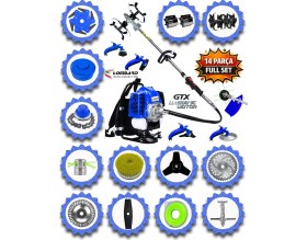 Resim Cros Lombard Italy LD-1800 V10 Motor 14 Parça Full Set Sırt Tipi Benzinli Çalı Çim Biçme Tırpanı Güçlü Yüksek Performans 