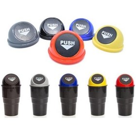 Resim Mavi Taşınabilir Mini Araba Çöp Kutusu Çöp Çöp Kutusu Plastik Saklama Kutusu Organizatör 