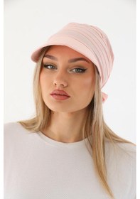 Resim Safari Bağlamalı Pudra Siperli Bandana Vizör Pudra 