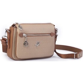 Resim Nas Bag Kadın Çok Gözlü Ayarlanabilir Uzun Spor Askı Çapraz Çanta Kum Taba Gofraj Kum 