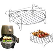 Resim Airfryer Şiş Izgarası Xiaomi 3.5 Lt ve Philips 4.1 Lt Ile Uyumlu Hava Fritözü Şiş Izgarası 18 cm 