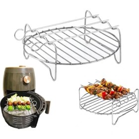 Resim Airfryer Şiş Izgarası Xiaomi 3.5 Lt ve Philips 4.1 Lt Ile Uyumlu Hava Fritözü Şiş Izgarası 18 cm 