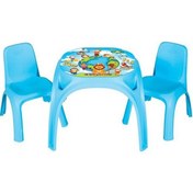 Resim Pilsan İki Sandalyeli King Masa Mavi Çok Renkli 