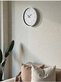 Resim Beyaz 36 Cm Standart Duvar Saati Açık 