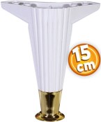 Resim Badem10 Wetra Line 15 Cm (BEYAZ GOLD) Mobilya Kanepe Koltuk Ayağı Ayakları 