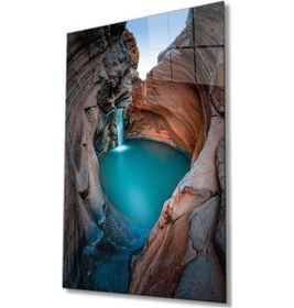 Resim Miyrem Glasses Collection -a1^ Doğa Şelale 4mm Dayanıklı Cam Tablo Temperli Cam 