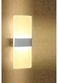 Resim Gomez Modern Ledli Pleksili Duvar Aplik Beyaz 