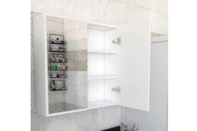 Resim LİSA RAFLI AYNALI BANYO ÜST DOLABI, BEYAZ 