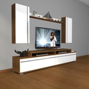 Resim Ekoflex 7 Mdf Tv Ünitesi Tv Sehpası - Ceviz - Beyaz 