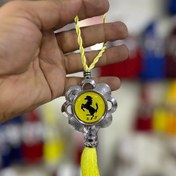 Resim Bigonya Ferrari Sarı Çiçek Tasarımı, Kişisel Tarzınızı Yansıtan Dikiz Aynası Süsleri – Araba Iç Aksesuarı 