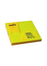 Resim Notix Yapışkanlı Not Kağıdı 75 Mm X 75 Mm 100 Yaprak - Neon 4 Renk 