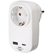 Resim Brennenstuhl Premium Serisi Tek Soketli 20W Hızlı Şarj Özellikli 1 Type-C - 1 USB' li Şarj Korumalı Priz 