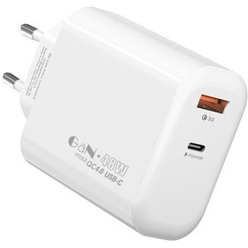 Resim S-link Sl-ec69 Gan Pd 65w - Qc 18w Type Usb-c +usb A Hızlı Beyaz Ev-notebook Şarj Adaptör 