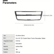 Resim Hightower Bmw 3 Serisi F30 F34 2013-2018 Orta Konsol Cd Paneli Karbon Fiber Dekoratif Kapama 