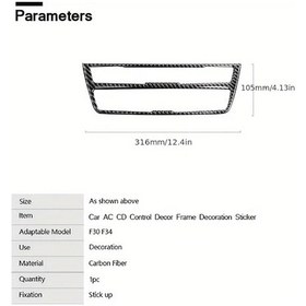 Resim Hightower Bmw 3 Serisi F30 F34 2013-2018 Orta Konsol Cd Paneli Karbon Fiber Dekoratif Kapama 