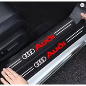 Resim nehay shop Audi Q5 İçin ŞIK TASARIM Oto Kapı eşikleri Sticker Karbon 4 Adet 