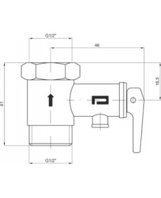 Resim Pakkens Elektrikli Termosifon Emniyet Ventili 9 Bar Mandallı 1/2'' 