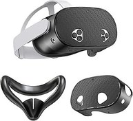 Resim Silicone Cover Set for Meta Quest 3S, VR Protector Shell Cover Compatible with Oculus Quest 3S Accessories, Meta Quest 3s Protective Cover Comfortable Silicone Face Cushion Pad with Lightproof Nose 