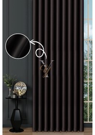 Resim Blackout Fon Perde V-2040 Siyah Siyah 