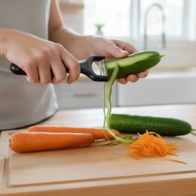Resim Mey İthalat Mey Ithalat® Solingen Çelik Küçük Boy Meyve Sebze Soyacak – Keskin Paslanmaz Soyucu Aparat 