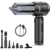 Resim Ayt Shibumi Tornada 100 Watt 6000 Mah 16000pa Çekiş Gücü 8 Adet Başlıklı Şarjlı Süpürme Aleti Güçlü Üfleme Oto Araç İçi Süpürge 