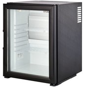 Resim ISM Sessiz Minibar Mini Buzdolabı Cam Kapaklı Otel Tipi Siyah Modern Kaliteli 