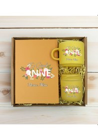 Resim Bk Gift Kişiye Özel İsimli Dtf Anne Temalı Sarı Defter & Kahve Fincanı & Mum Hediye Seti-1, Anneye Hediye, Anneler Günü Hediyesi Kobitmeyencom30807 Bk 