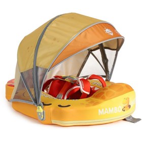 Resim Mambobaby Yüzme Simidi - T-Rex, Emniyetli, Gölgelikli ve Ayak Destekli 