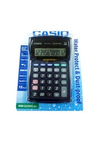 Resim Casio WM-220MS-BU Suya ve Toza Dayanıklı Masaüstü 12 Hane Hesap Makinesi 