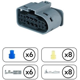 Resim Mercedes Far Soketi Gri 14 Pin Kablosuz 