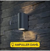 Resim Çift Yönlü Dekoratif Antrasit Aplik - 3 Renk Tercihli Ampüllü Diğer 