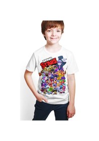 Resim Startmore Brawl Stars Baskılı Erkek Çocuk T-shirt Garalio Beyaz 