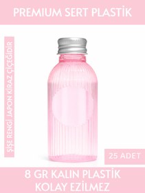 Resim Sizeuyduk Japon Kiraz Çiçeği Rengi Boş Plastik Şişe 25 Adet 50 ML Kolonya Söz Nişan Düğün Nikah DNZ21GümüşKpk 