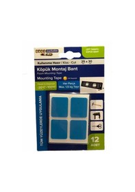 Resim Köpük Çift Taraflı Beyaz Köpük Bant Montaj Bandı 12' Li 25mmx30mm Özel Kesim 