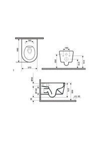 Resim Lena - Asma Klozet Gümüş Kapak Dahil Outlet - Et-301- Gümüş 