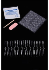 Resim Pop Beauty Tırnak Stampa, Nail Art Stampa Plakası, 24'lü Şeffaf Takma Tırnak Seti Popbeauty2021 