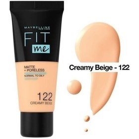 Resim Maybelline New York Fit Me Matte+Poreless Mat Fondöten 122 Creamy Beige 