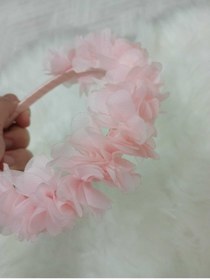 Resim Sare Çocuk Giyim Üç Boyutlu Çiçek Detaylı Kız Çocuk Taç Toka Saglam Plastik Çember Toka 