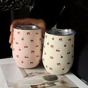Resim 1 adet 12 oz Kırmızı Kiraz Desenli Yumurta Kupası, Çift Katmanlı İzolasyon ve Soğuk Bardak, Kullanışlı Bardak, İçme Takımı, Kahve Fincanı, Çay Fincanı, Seyahat Bardağı, Ofis, Açık Hava, Seyahat, Okul, Ev, Parti için Uygun, Çok İyi Tatil Hediyesi, Doğum Günü hediyesi, Kadınlar için hediyeler, okula dönüş sezonu 