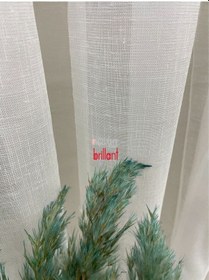 Resim Tül Perde Brillant Ağır Gramajlı Keten Görünümlü Desen Ütü İstemez 