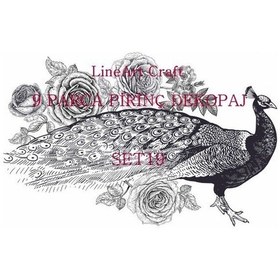 Resim Lineart Pirinç Dekopaj Kağıdı 9 Parça Set-019 