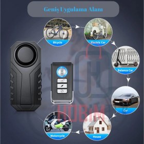 Resim Braventa Collection Ht-53 Motosiklet Bisiklet Alarmı Uzaktan Kumandalı 113DB Su Geçirmez Kablosuz Hırsızlık Koruması Ala 