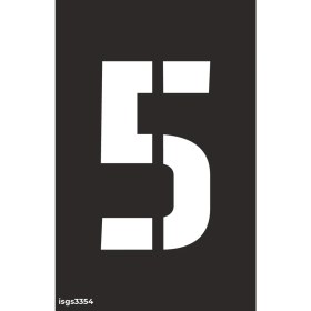 Resim İsg Tabelam 9x15cm/kompozit/5 Rakamı Boyama Şablonu (Set1) 