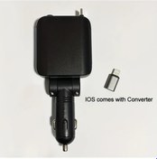 Resim Wangxi Siyah Yıldızlı Atmosfer Işıklı Geri Çekilebilir Araç Şarj Cihazı Type C Usb Portlu İphone Uyumlu Xiaomi Huawei Akıllı Telefonlar İçin 