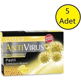 Resim Cistus Antivirus Ballı Limonlu Pastil 5 Adet 