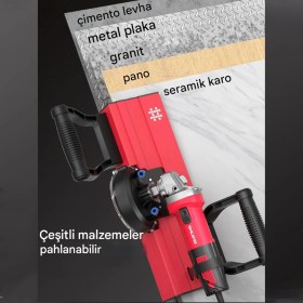 Resim 45 Derece Konik Pah Kırma Aparatı Metal Plaka Granit Seramik Karo Taşınabilir Makine Aparat 