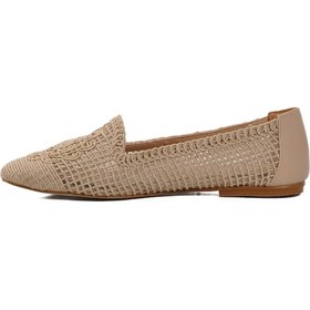 Resim Bej Tekstil Örgülü Kadın Babet 596075 Z Bej 