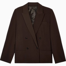 Resim Dropped Waist Double Breasted Blaze Oversize Kadın Ceket - Kahverengi / L 